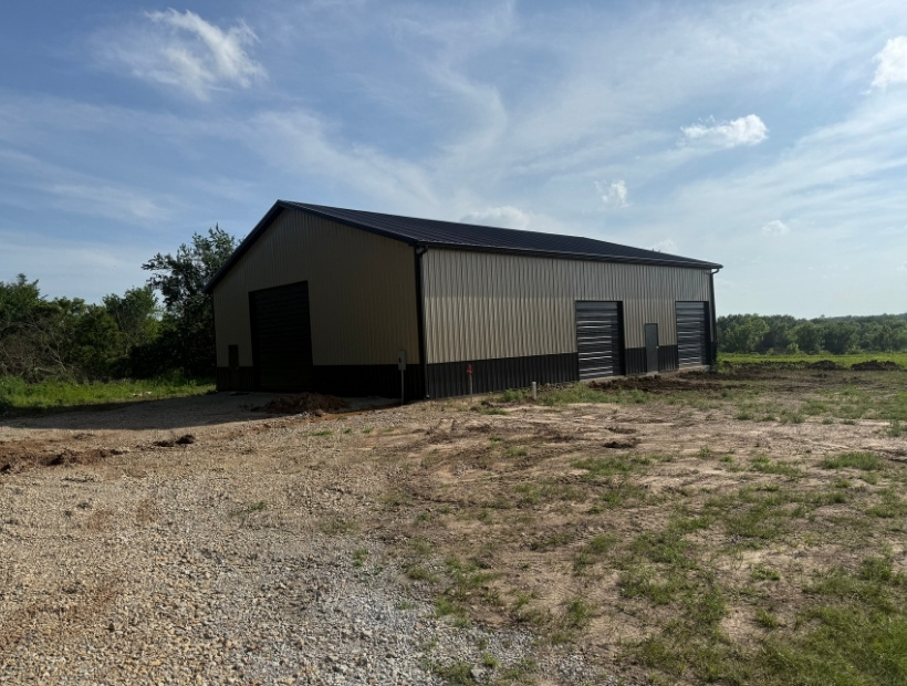 steel frame building finished