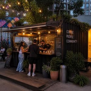 shipping container coffee shop